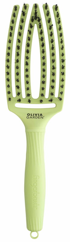 OLIVIA GARDEN Finger Brush Green Pistachio kartáč na vlasy masážní 6-řadý střední OLIVIA GARDEN Finger Brush Green Pistachio kartáč na vlasy masážní 6-řadý střední