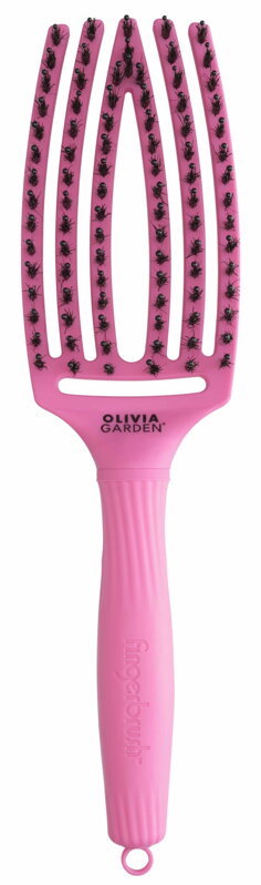 OLIVIA GARDEN Finger Brush Pink Granita kartáč na vlasy masážní 6-řadý střední OLIVIA GARDEN Finger Brush Pink Granita kartáč na vlasy masážní 6-řadý střední