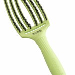 OLIVIA GARDEN Finger Brush Green Pistachio kartáč na vlasy masážní 6-řadý střední OLIVIA GARDEN Finger Brush Green Pistachio kartáč na vlasy masážní 6-řadý střední